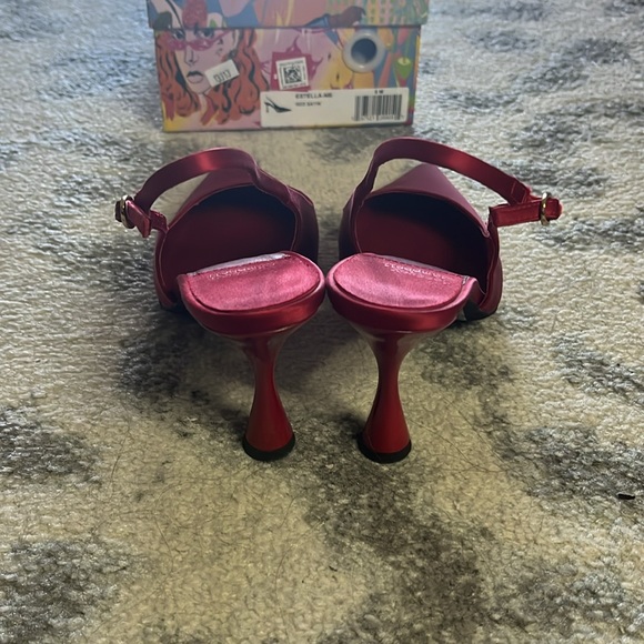 Jeffrey Campbell Estella red satin heels - Picture 4 of 7